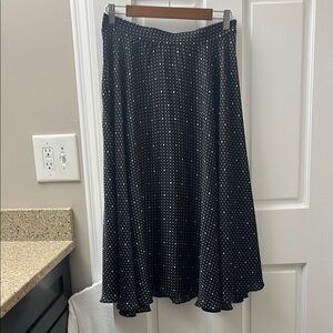 Maxi Black Polka Dot Skirt